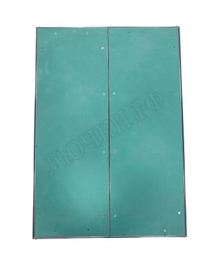 Люк под покраску Хаммер Гиппократ для установки в стену, 2 створки, съёмная перегородка Люк под покраску Хаммер Гиппократ для установки в стену, 2 створки, съёмная перегородка