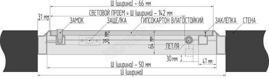 Люк под покраску Скала 1 створка Люк под покраску Скала 1 створка