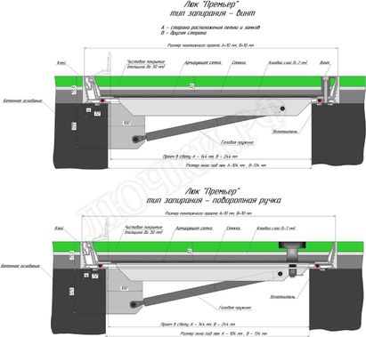 Напольный люк Премьер 1000*1000 Напольный люк Премьер 1000*1000