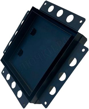 Металлическая решетка встраиваемая под плитку черная 200*200 Металлическая решетка встраиваемая под плитку черная 200*200